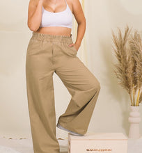 Load image into Gallery viewer, Curvy Paperbag Wide Leg Pants {stonewashed olive}