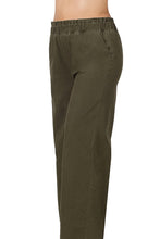 Load image into Gallery viewer, Curvy Paperbag Wide Leg Pants {stonewashed olive}