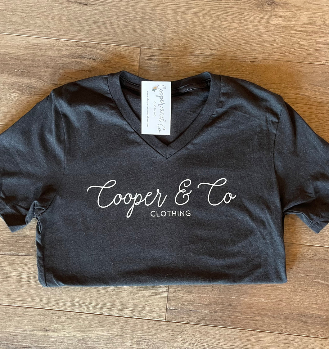 Cooper and Co Logo Long Sleeve Tee Black
