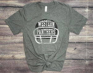 Western Panthers Helmet Tee {reg and curvy sizes}