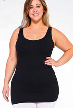 Load image into Gallery viewer, Seamless Tank Black {Regular and Curvy Sizes}